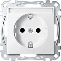 Merten Schutzkontaktsteckdose mit Schriftfeld weiß, Retail