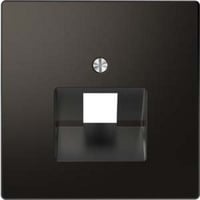 Merten Zentralplatte einfach für Universal-Anschluss-Einsätze, lackiertes Thermoplast, matt anthrazit, Retail