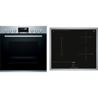 Bosch HND776LS66, Herdset schwarz/edelstahl, 60 cm, Home Connect