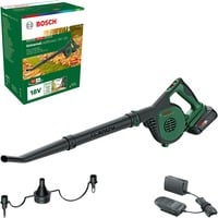 Bosch Heimwerken & Garten  Akku-Laubbläser Universal LeafBlower 18V-130, 18Volt grün/schwarz, Li-Ionen Akku 2,5Ah, POWER FOR ALL ALLIANCE