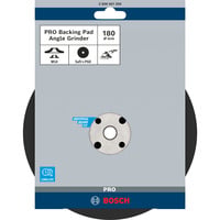 Bosch Professional PRO Backing Pad, Stützteller für Fiberschleifscheiben 180mm, M14, Schleifteller weich, für Winkelschleifer mit Spannmutter