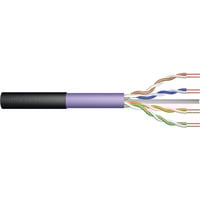 Digitus Professional Cat.6 U/UTP Erdverlegekabel simplex, Eca, PE-Mantel violett/schwarz, 500 Meter Trommel, Outdoor-Kabel