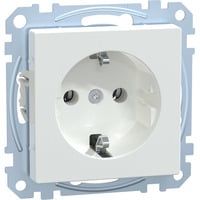 Merten Schutzkontakt-Steckdose mit Steckklemme, Unterputz, 16 Ampere, 250 Volt, System M weiß (glänzend), Retail