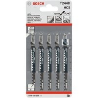 Bosch Professional Stichsägeblatt T 244 D Speed for Wood, 100mm 5 Stück