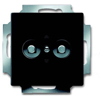 Busch-Jaeger Potentialausgleich Dose zweifach Unterputz schwarz (matt), Retail