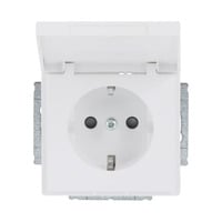 Busch-Jaeger Schutzkontaktsteckdose Einsatz mit erhöhtem Berührungsschutz weiß (matt), Retail