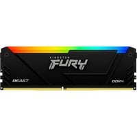 Kingston FURY DIMM 16 GB DDR4-3200 , Arbeitsspeicher schwarz, KF432C16BB2A/16, Beast RGB, INTEL XMP