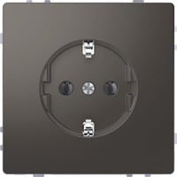 Merten Schutzkontakt-Steckdose mit Steckklemmen, Unterputz, 16 Ampere, 250 Volt, IP20 anthrazit, Retail