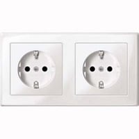 4042811140137 - Schutzkontakt-Steckdose mit erhöhtem Berührungsschutz Doppel Unterputz 16 Ampere 250 Volt 4042811140137 - Schutzkontakt-Steckdose mit erhöhtem Berührungsschutz Doppel Unterputz 16 Ampere 250 Volt