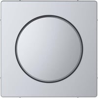 Merten Zentralplatte eds mit Drehknopf Typ MEG5250-6036 für Dimmer, lackierter Thermoplast edelstahl, Retail