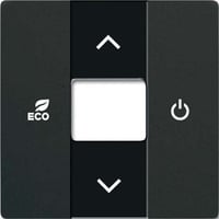 Busch-Jaeger Zentralscheibe Raumtemperaturregler, Rahmen schwarz (matt), Retail