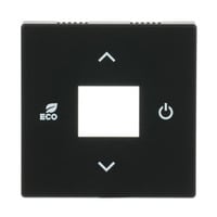 Busch-Jaeger Zentralscheibe Raumtemperaturregler, Rahmen schwarz (matt), Retail