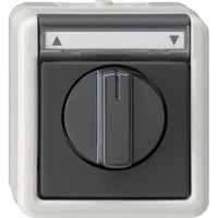 Gira Jalousietaster Schalter einpolig mit Drehknopf grau, Retail