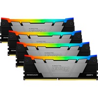 Kingston FURY DIMM 64 GB DDR4-3600 (4x 16 GB) Quad-Kit, Arbeitsspeicher schwarz, KF436C16RB12AK4/64, Renegade RGB, INTEL XMP