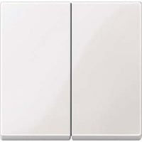 Merten Wippe für Serienschalter, zweiteilige Taste, glänzende Thermoplast-Abdeckung weiß (glänzend), Retail