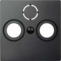 Merten Zentralplatte für Antennendose, Typ 297514, aus Thermoplast, matt, Unterputzmontage anthrazit, Retail