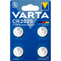 VARTA Lithium Coin Knopfzelle CR2025, 3Volt, Batterie 4 Stück