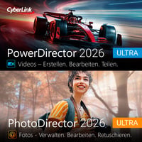 CyberLink PowerDirector 2026 Ultra & PhotoDirector 2026 Ultra, Grafik, Multimedia-Software Deutsch