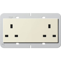 Gira Doppelsteckdose 13 Ampere weiß, Retail