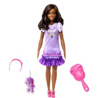 My First Barbie Brooklyn mit Pudel (schwarze Haare), Puppe Serie: Barbie Art: Puppe Altersangabe: ab 36 Monaten Zielgruppe: Kindergartenkinder