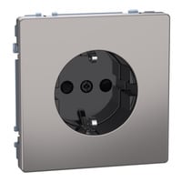 Merten Schutzkontakt-Steckdose mit Steckklemmen nickel, Retail