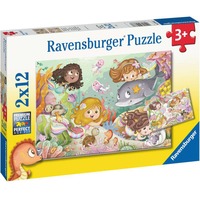 Kinderpuzzle Kleine Feen und Meerjungfrauen 2x 12 Teile Teile: 24 (2x 12) Altersangabe: ab 36 Monaten