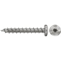 fischer Spanplattenschraube PowerFast II 5,0x30 Halbrundkopf TX 200 Stück, mit Vollgewinde, Edelstahl A2