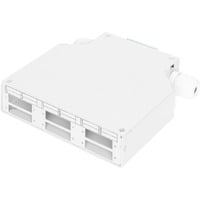 Digitus LWL Hutschienenverteilung, Patchpanel hellgrau, für 6x SC/DX Kupplungen