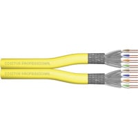 Digitus Professional Cat.7a S/FTP Verlegekabel Duplex, Dca gelb, 100 Meter Rolle