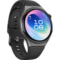 Huawei Watch 6 46mm (Niz-L19F), Smartwatch schwarz, schwarzes Fluoroelastomer-Armband