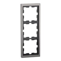 Merten Rahmen 3-fach Nickelmetallic grau, Retail