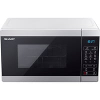 SHARP YC-MG02E-S, Mikrowelle silber/schwarz
