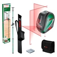 Bosch Heimwerken & Garten Kreuzlinienlaser UniversalLevel 3 Maxi-Set grün/schwarz, rote Laserlinien, Reichweite 10 Meter