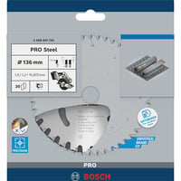 Bosch Professional PRO Steel cordless Kreissägeblatt, Ø 136mm, 30Z Bohrung 15,875mm, für Akku-Handkreissägen