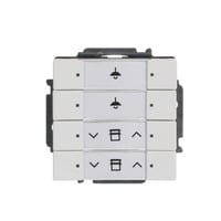 Busch-Jaeger Tastsensor vierfach mit Busankoppler Typ 6127/01-84 für KNX Installationsbus weiß (glänzend), Retail