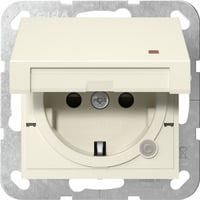 Gira Steckdose Schutzkontakt Typ F 16 Ampere 250 Volt mit Klappdeckel und Kontrolllicht weiß, Retail