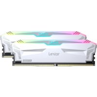 Lexar DIMM 32 GB DDR5-6400 (2x 16 GB) Dual-Kit, Arbeitsspeicher weiß, LD5EU016G-R6400GDWA, ARES RGB, INTEL XMP
