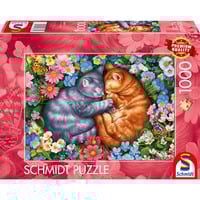 Schmidt Spiele Schlafende Samtpfoten, Puzzle 1000 Teile