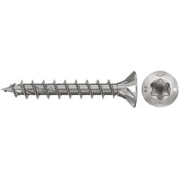 fischer Spanplattenschraube PowerFast II 3,5x30 Senkkopf TX 200 Stück, mit Vollgewinde, Edelstahl A2