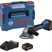 Bosch Professional Akku-Winkelschleifer GWS 18V-8 Professional, 18Volt blau/schwarz, 2x Li-Ionen Akku 5,0Ah, in L-BOXX