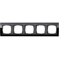Gira Abdeckrahmen fünffach, Abdeckung schwarz, Retail