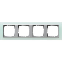 Gira Abdeckrahmen vierfach mit Zwischenrahmen Farbe Aluminium mint, Retail