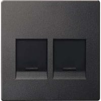 Merten Zentralplatte zweifach für Modular Jack anthrazit, Retail