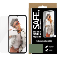 PanzerGlass SAFE Displayschutz Ultra-Wide Fit, Schutzfolie transparent, Samsung Galaxy A36 5G, EasyAligner