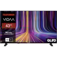 Telefunken QU43VP750S, QLED-Fernseher 108 cm (43 Zoll), schwarz, UltraHD/4k, Smart TV, Tripple-Tuner, VIDAA-Betriebssystem
