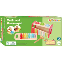 VEDES Musik- und Hammerspiel mit Xylophon und Hammerbank für Kinder ab 3 Jahren, Musikspielzeug holz