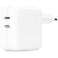 Apple USB-C Dual Power Adapter MW2G3ZM, 35 Watt, Ladegerät weiß, 2x USB-C, ohne Kabel