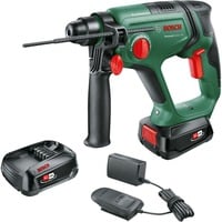 Bosch Akku-Bohrhammer UniversalHammer 18V grün/schwarz, 2x Li-Ionen Akku 2,5Ah, Koffer, POWER FOR ALL ALLIANCE