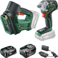Bosch Heimwerken & Garten 18Volt Combo Kit UniversalImpactDrive 18V-35, UniversalPump 18V , Werkzeug-Set grün/schwarz, 1x Li-Ionen Akku 2,0Ah, 1x Li-Ionen Akku 4,0Ah