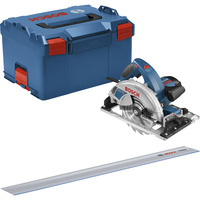 Bosch Professional Handkreissäge GKS 65 GCE Professional blau, 1.800 Watt, L-BOXX, Führungsschiene FSN 1400